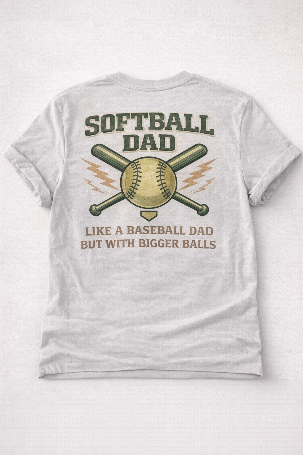 Softball Dad Shirt | Funny Softball Dad Tee | Like a Baseball Dad But With Bigger Balls | Game Day Shirt | Softball Gift for Dad