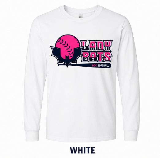 Youth Lady Bats Basic - Cotton Blend Long-Sleeve