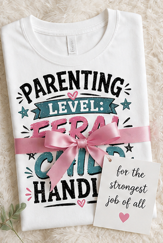 Parenting Level: Feral Child Handler Shirt | Funny Mom Life Tee | Feral Siblings Club