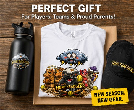 Honeybadgers Softball Shirt 2026 | Team Shirt with Name Option | Youth & Adult Softball Tee | Custom Back Name | Game Day Team Apparel