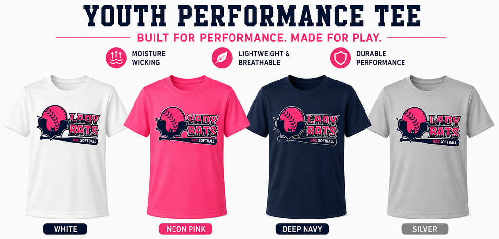 Youth Lady Bats Basic - Performance Tee
